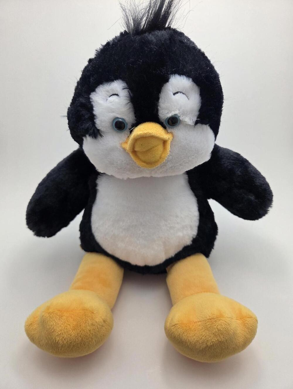 Build a Bear - Adorable Black Penguin Stuffed Animal Plush (12 inch)